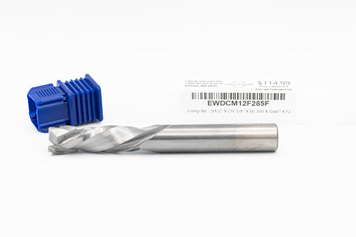 Compression Bit 1/2"Dia. X CL1-5/8" X OAL3" X UC.500 X F2