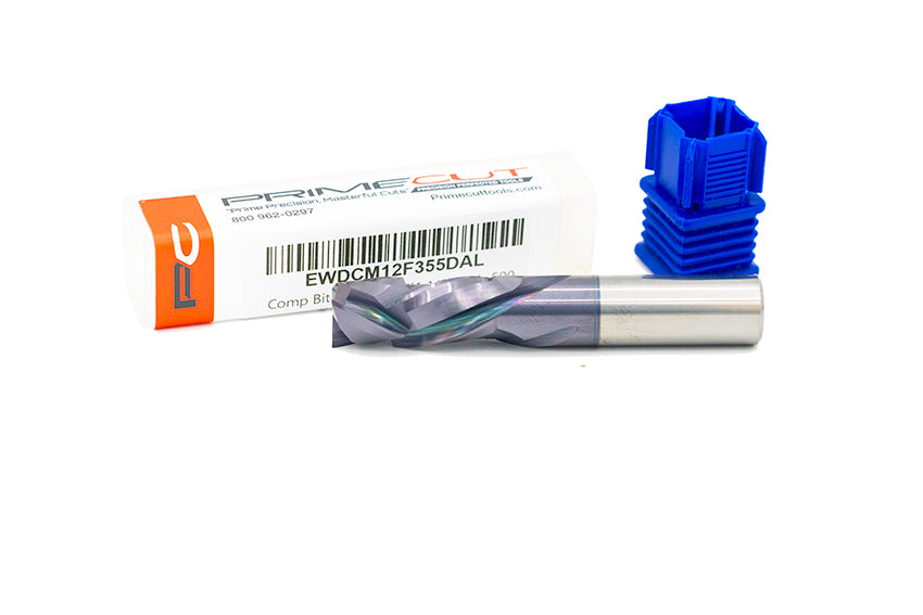 Compression Bit 1/2"Dia. X CL1-1/8" X OAL3" X UC.500 X F3 Alti-Cr-N