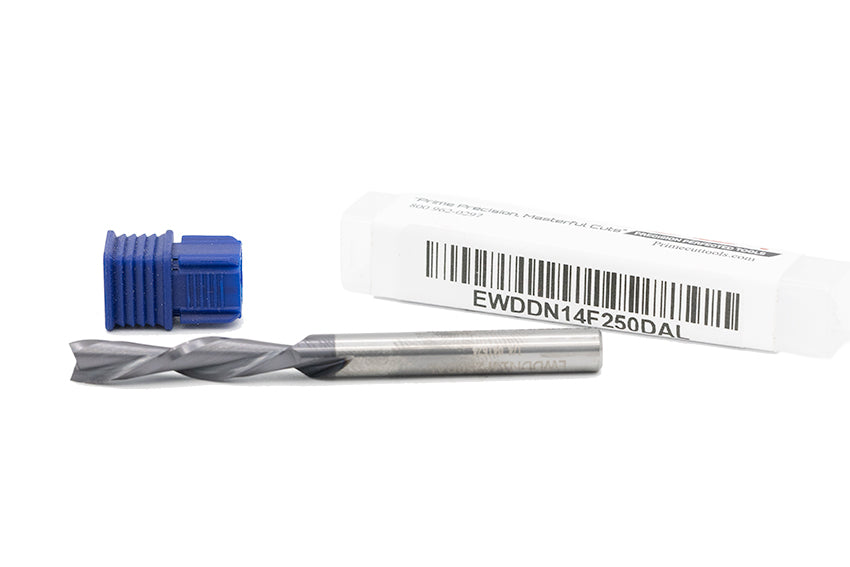 Down-Cut Spiral 1/4"Dia. x CL1-1/4" x OAL3" x F2 Alti-Cr-N (B20)