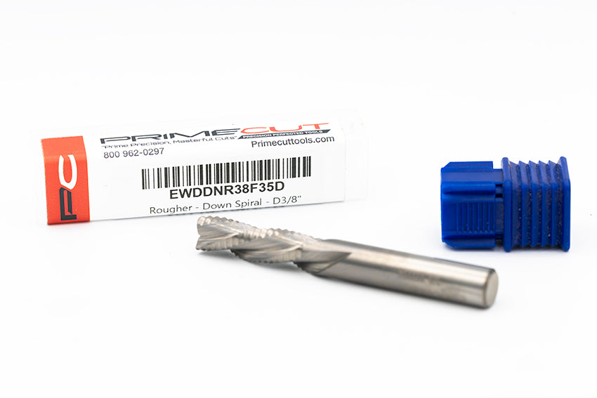 Down-Cut Spiral Rougher 3/8"Dia. x CL1-1/4" x OAL3" x F3
