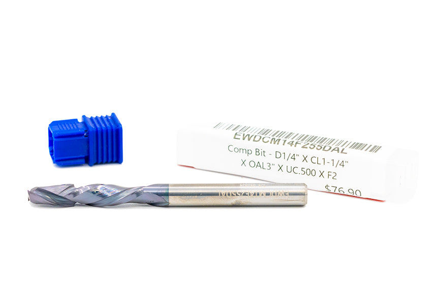 Compression Bit 1/4"Dia. X CL1-1/4" X OAL3" X UC.500 X F2