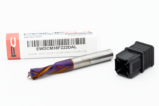 Compression Bit 3/8"Dia. X CL7/8" X OAL3" X UC.200 X F2 AlTi-Cr-N