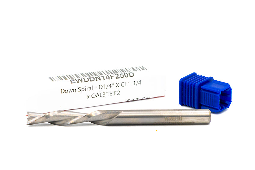 Down-Cut Spiral 1/4"Dia. X CL1-1/4" x OAL3" x F2 (B19)