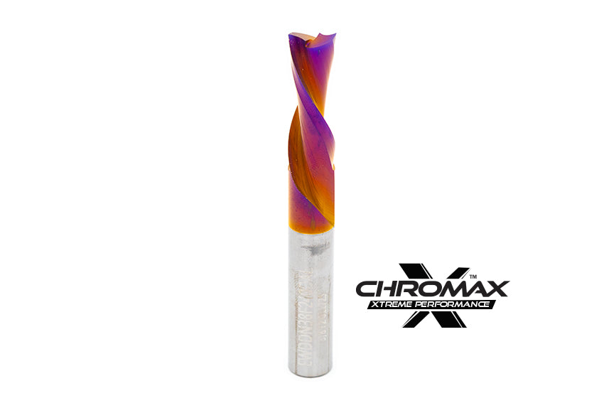 Down-Cut Spiral 3/8"Dia. x CL1-1/8" x OAL3" x F2 Alti-Cr-N (B28)