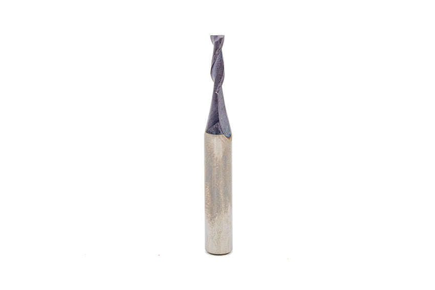 Up-Cut Spiral 1/8"Dia. x CL1/2" x SH1/4" x OAL2" x F2 - AlTi-Cr-N (A2)